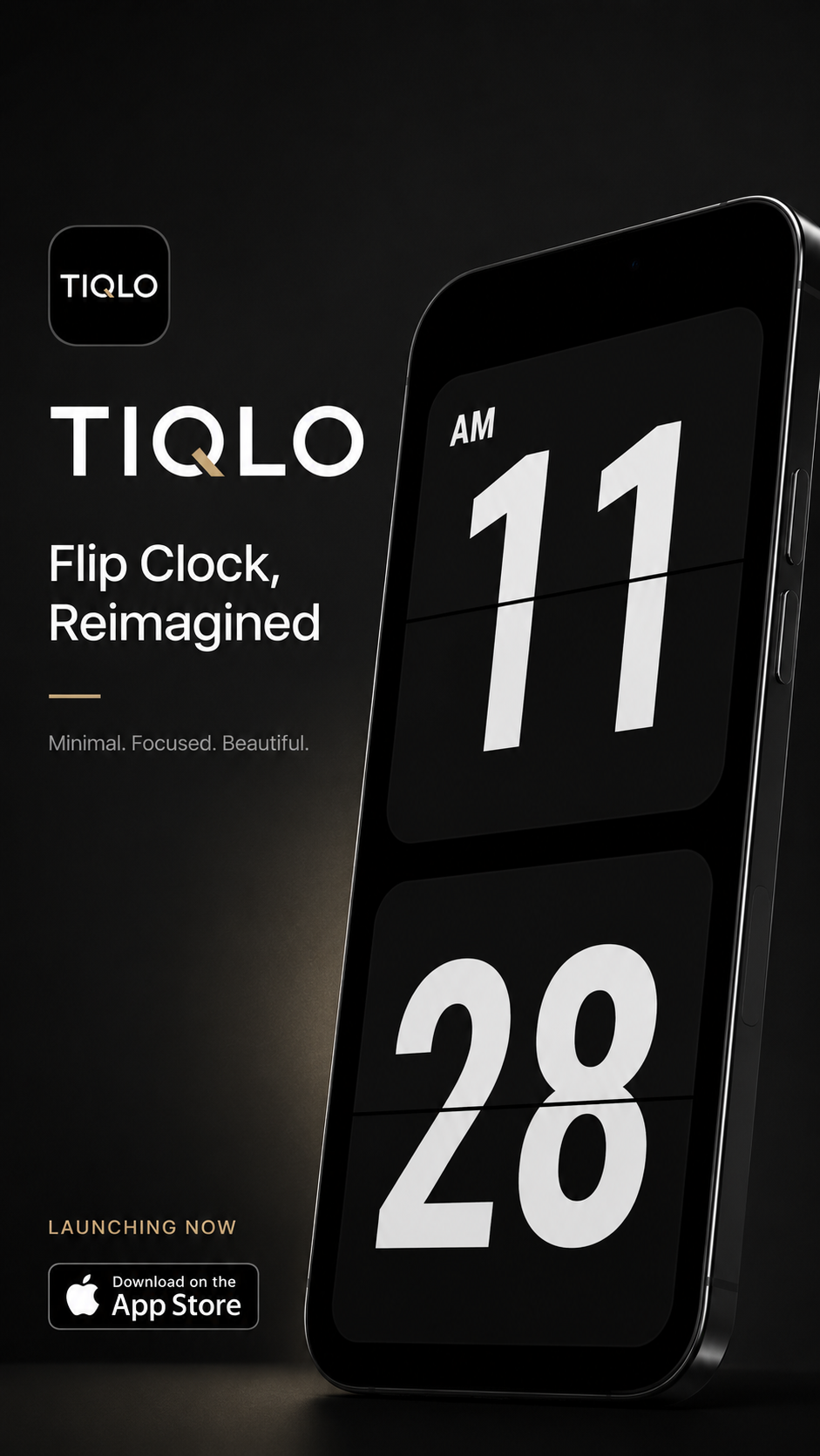 Tiqlo flip clock promotional view